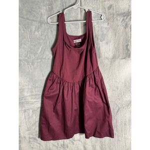 Weekend Academy Kids Burgundy Sleeveless Pocket Dress Size M 7-8 HQ012954B